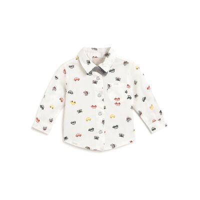 Boys Bronze Printed Long Sleeve Shirt